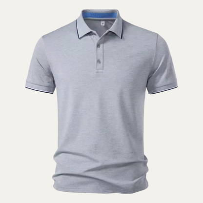 Luca | Tipped Polo Shirt with Stripe Collar