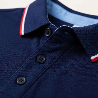 Luca | Tipped Polo Shirt with Stripe Collar