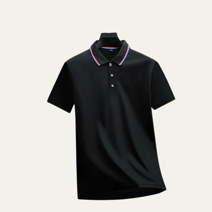 Luca | Tricolor Tipped Collar Polo Shirt