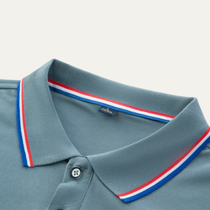 Luca | Tricolor Tipped Collar Polo Shirt
