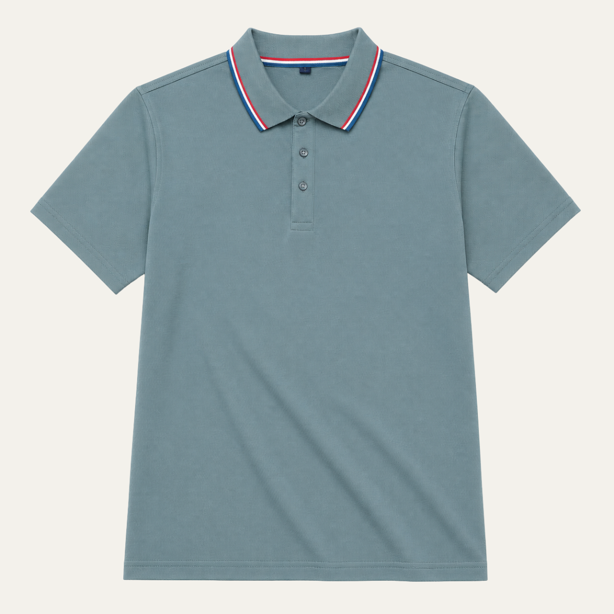Luca | Tricolor Tipped Collar Polo Shirt