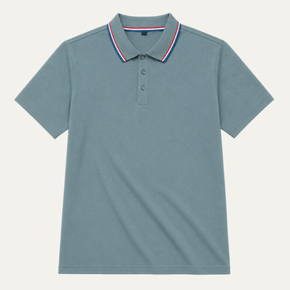 Luca | Tricolor Tipped Collar Polo Shirt