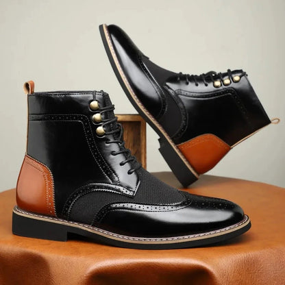 Jasper | Wingtip Brogue Lace-Up Ankle Boots