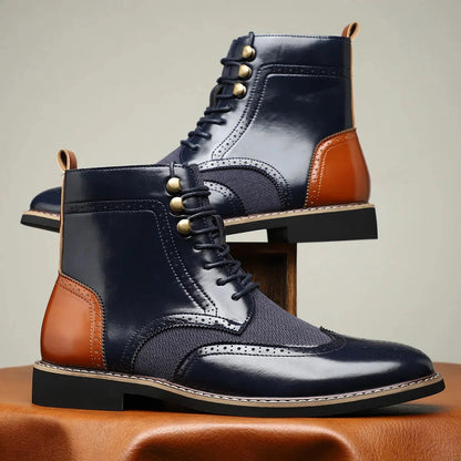 Jasper | Wingtip Brogue Lace-Up Ankle Boots