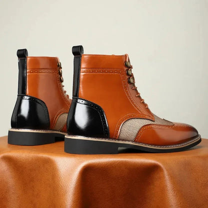 Jasper | Wingtip Brogue Lace-Up Ankle Boots