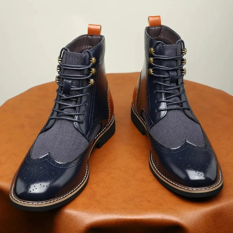 Jasper | Wingtip Brogue Lace-Up Ankle Boots