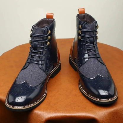 Jasper | Wingtip Brogue Lace-Up Ankle Boots