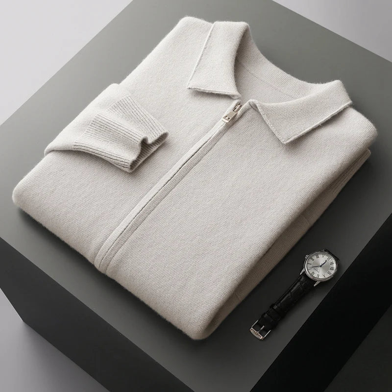 Luca | Luxe Zip-Up Knit Cardigan