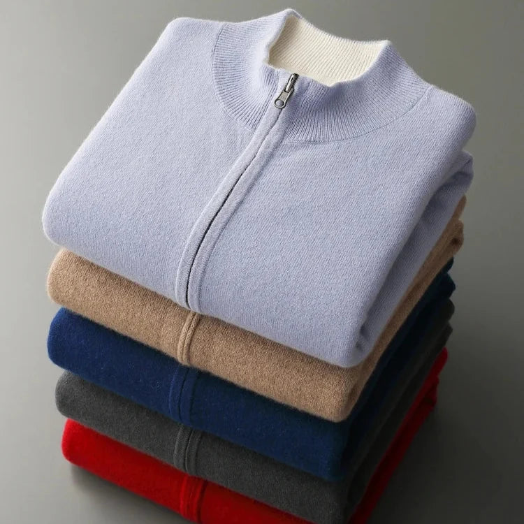 Julian | Luxe Zip-Up Knit Cardigan