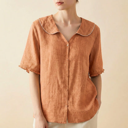 Vivienne | Elegant Cotton-Linen Blouse