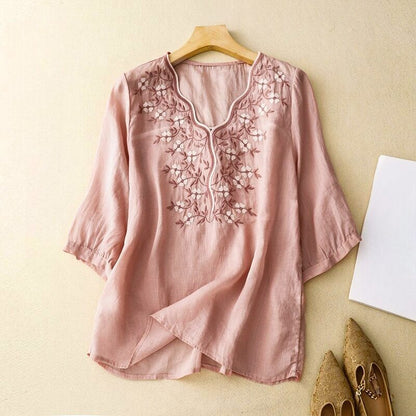 Vivienne | Luxe Cotton-Linen Shirt