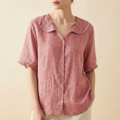 Vivienne | Elegant Cotton-Linen Blouse