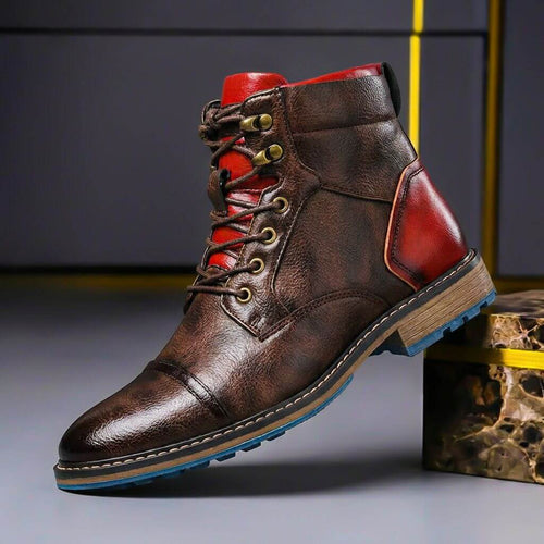 Jasper | Two-Tone Leather Boots