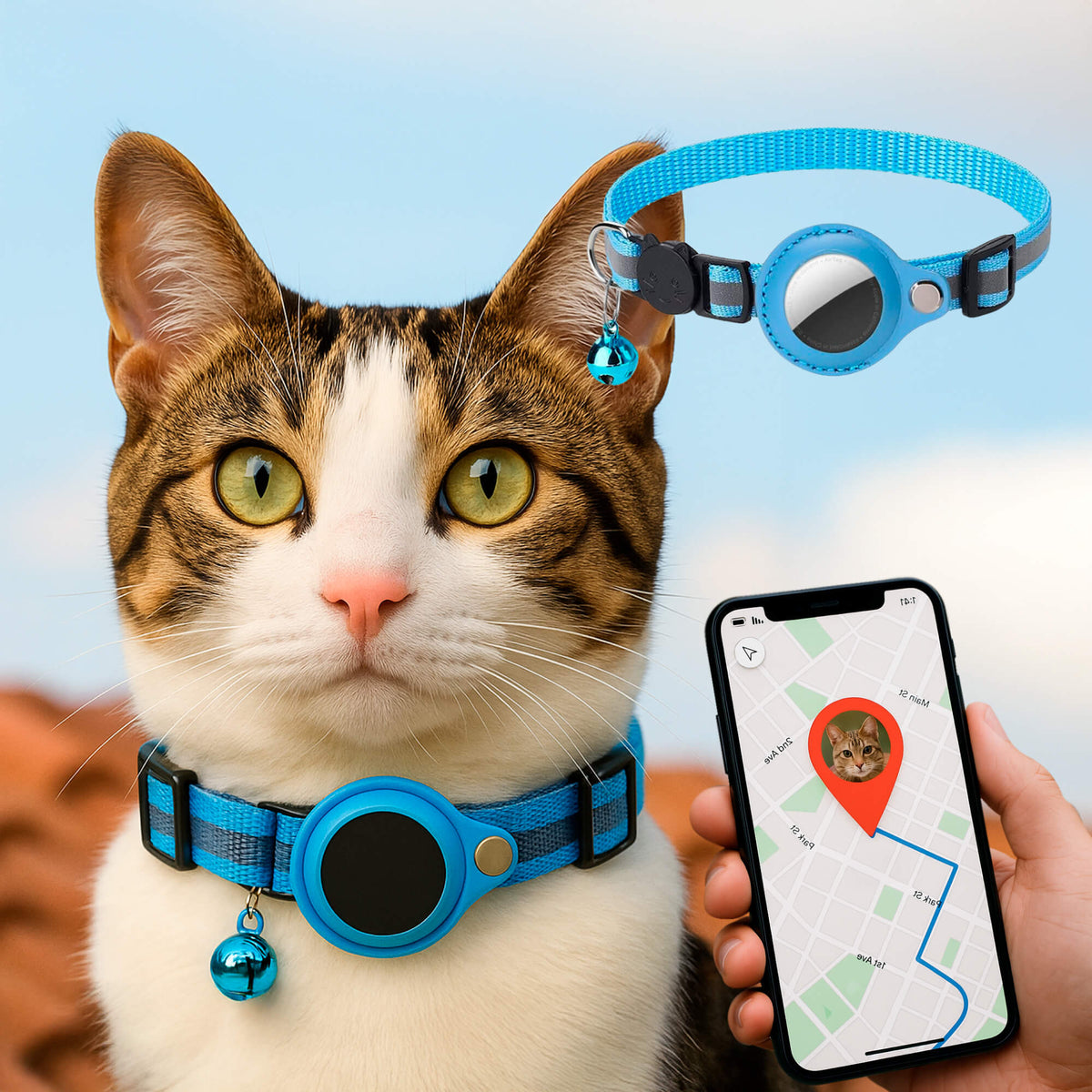 Kira | Reflective GPS Cat Collar