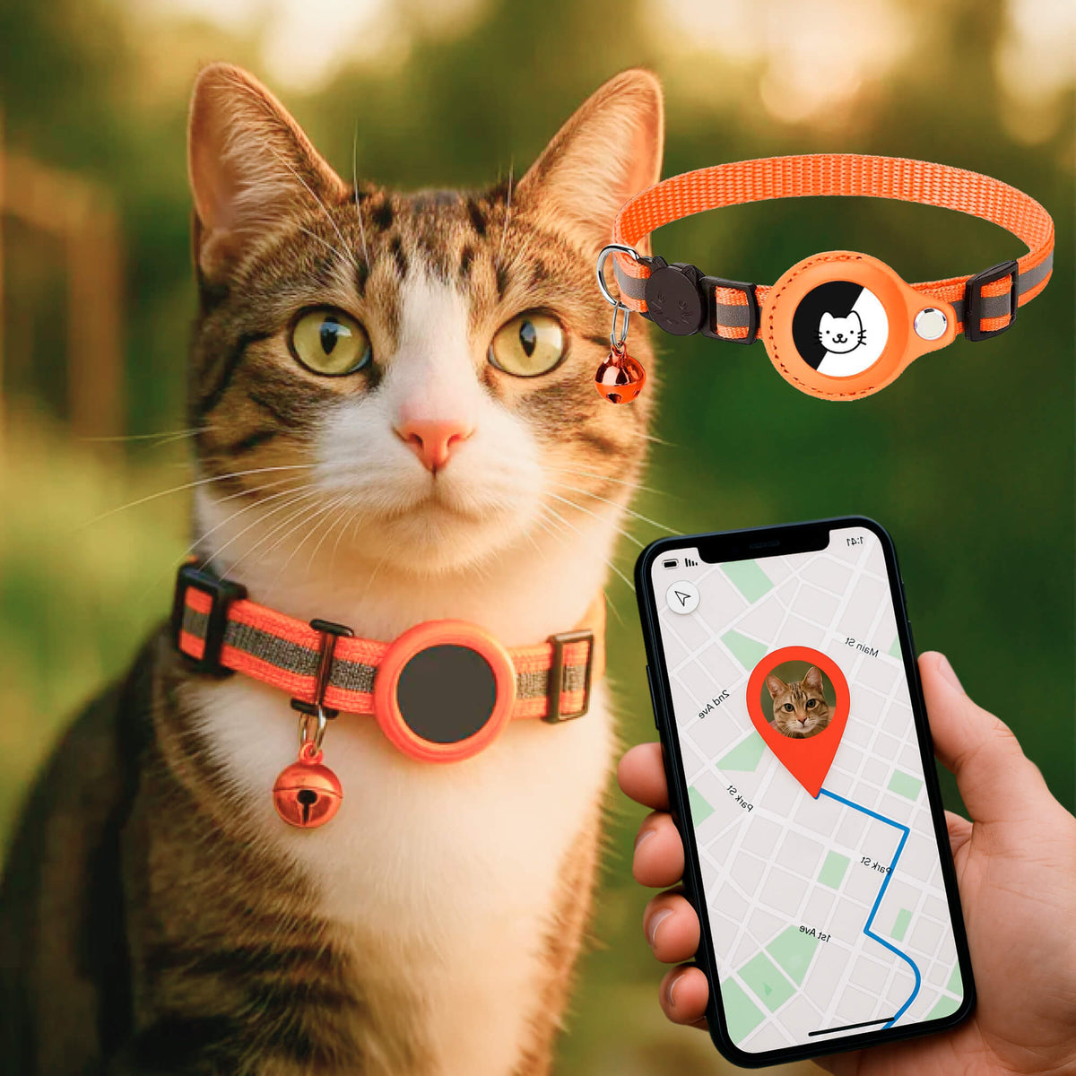 Kira | Reflective GPS Cat Collar