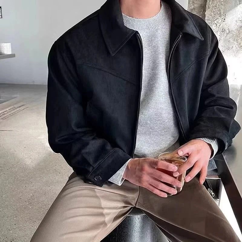 Dario | Luxe Smooth Suede Bomber Jacket