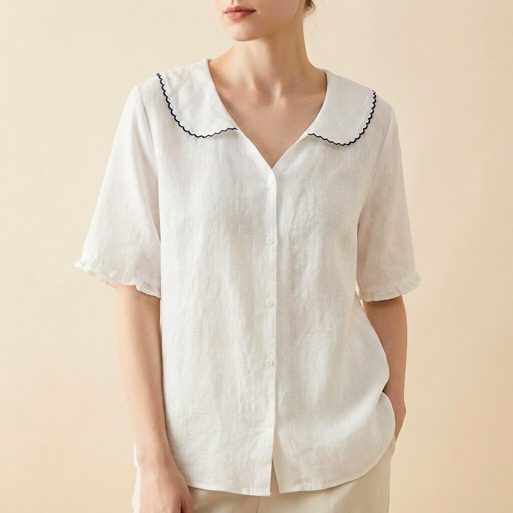 Vivienne | Elegant Cotton-Linen Blouse