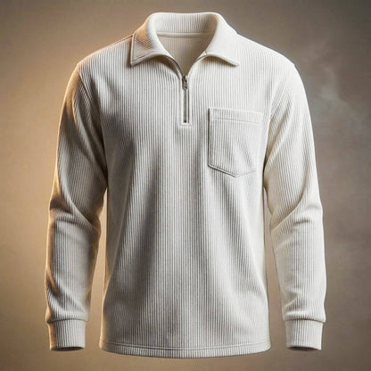 Julian | Luxe Corduroy Long Sleeve Polo