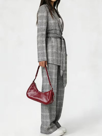 Elena | Tailored Blazer and Trousers Set with Waist Tie