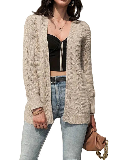 Elena | Luxe Cable-Knit Open-Front Cardigan