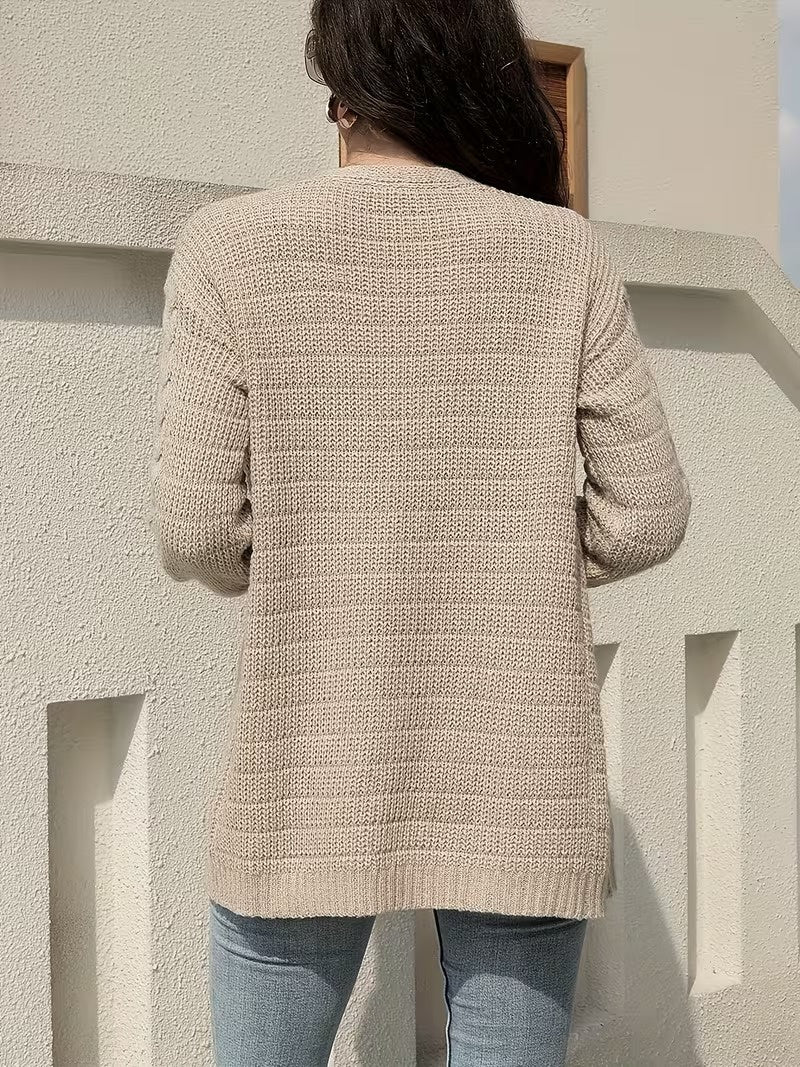 Elena | Luxe Cable-Knit Open-Front Cardigan