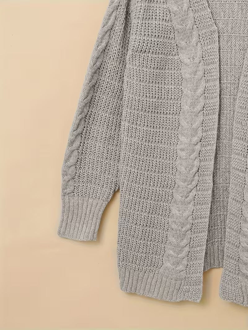 Elena | Luxe Cable-Knit Open-Front Cardigan