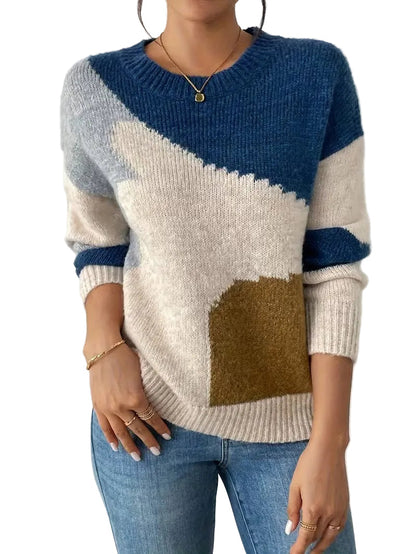 Isla | Abstract Pattern Crewneck Sweater