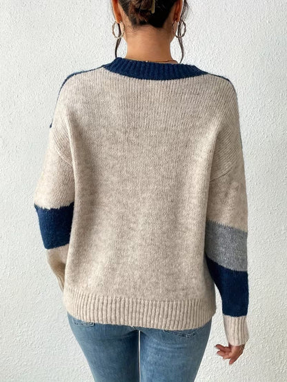 Isla | Abstract Pattern Crewneck Sweater
