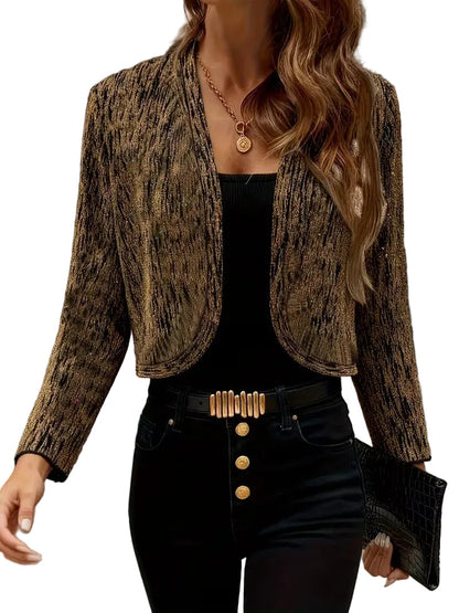Lila | Cropped Abstract Pattern Cardigan