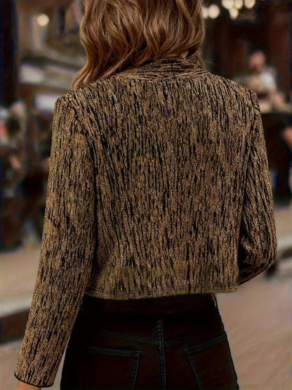 Lila | Cropped Abstract Pattern Cardigan