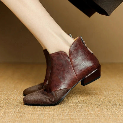 Lila | Chic Ankle Boots with Low Stacked Heel