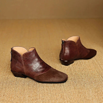 Lila | Chic Ankle Boots with Low Stacked Heel