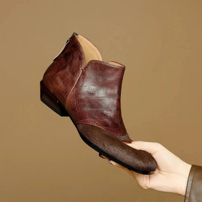 Lila | Chic Ankle Boots with Low Stacked Heel