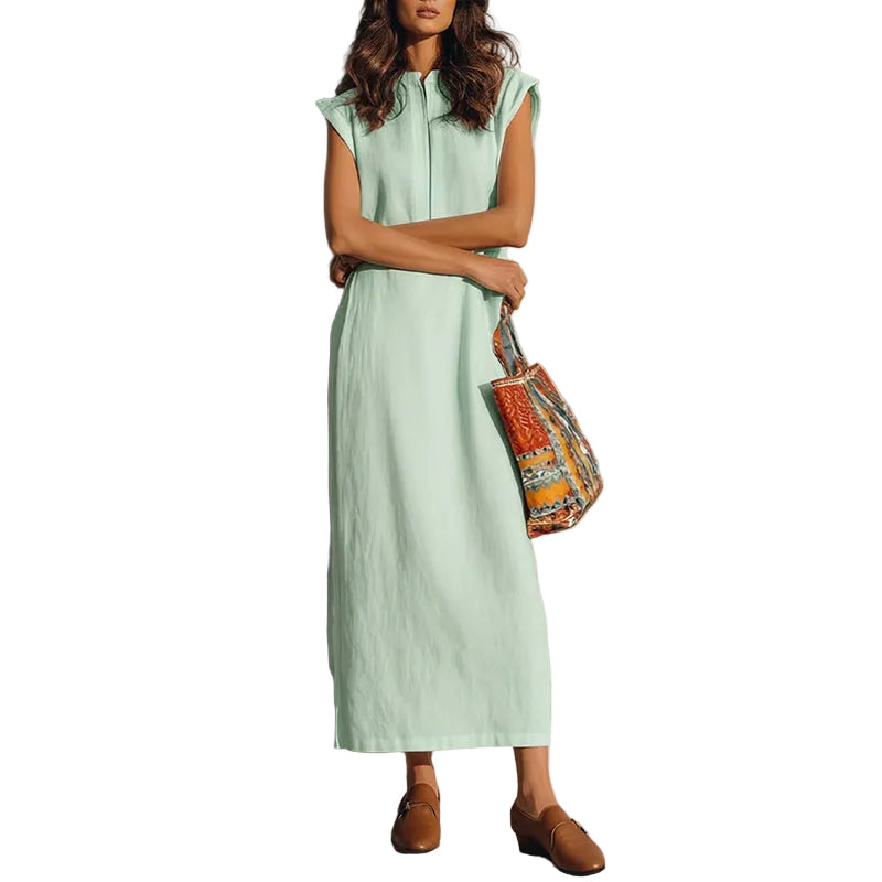 Luna | Elegant Cap Sleeve Midi Dress