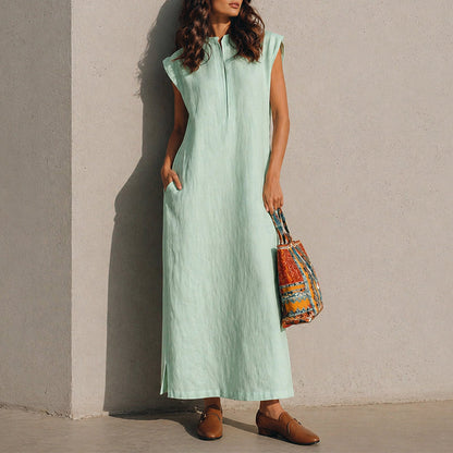 Luna | Elegant Cap Sleeve Midi Dress