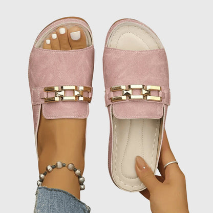 Luna | Chic Chain-Strap Platform Slide Sandals