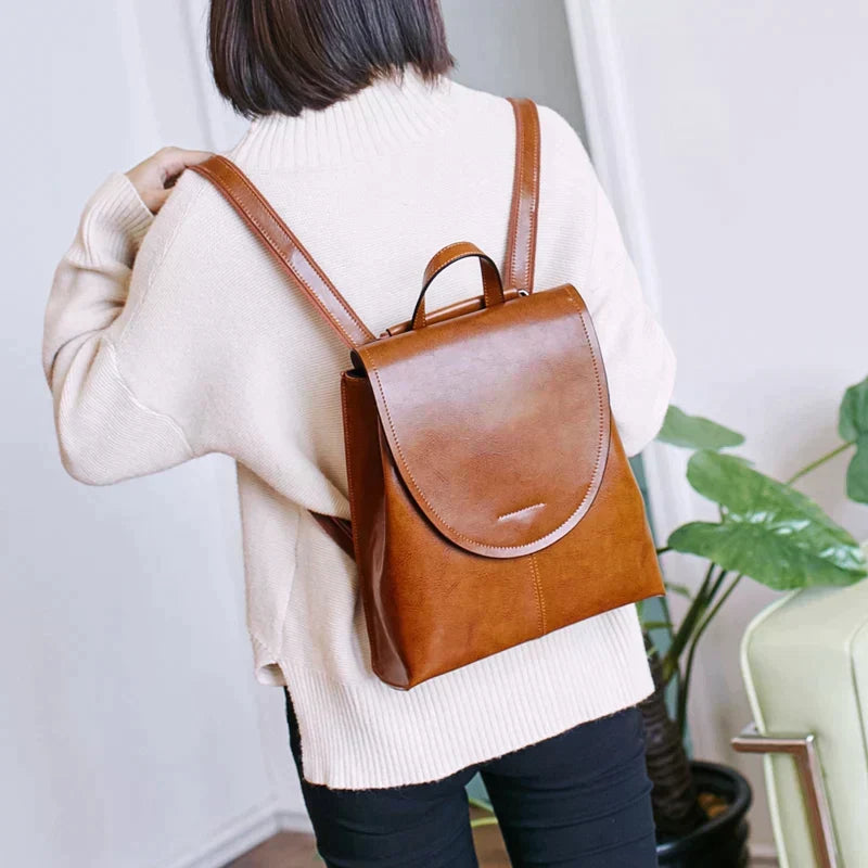 Sienna | Chic Faux Leather Backpack