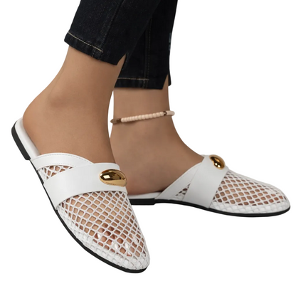 Lila | Woven Slip-On Mules