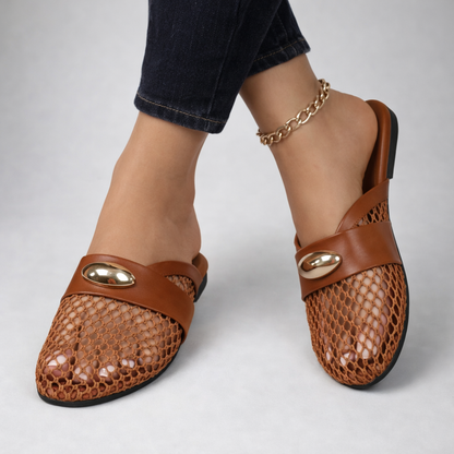Lila | Woven Slip-On Mules