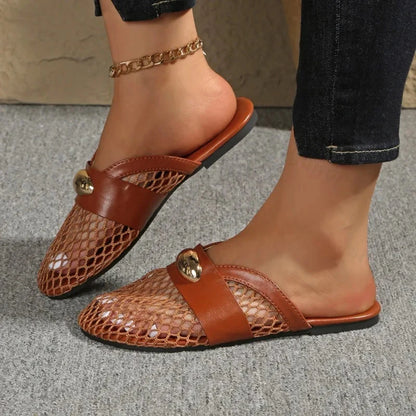 Lila | Woven Slip-On Mules