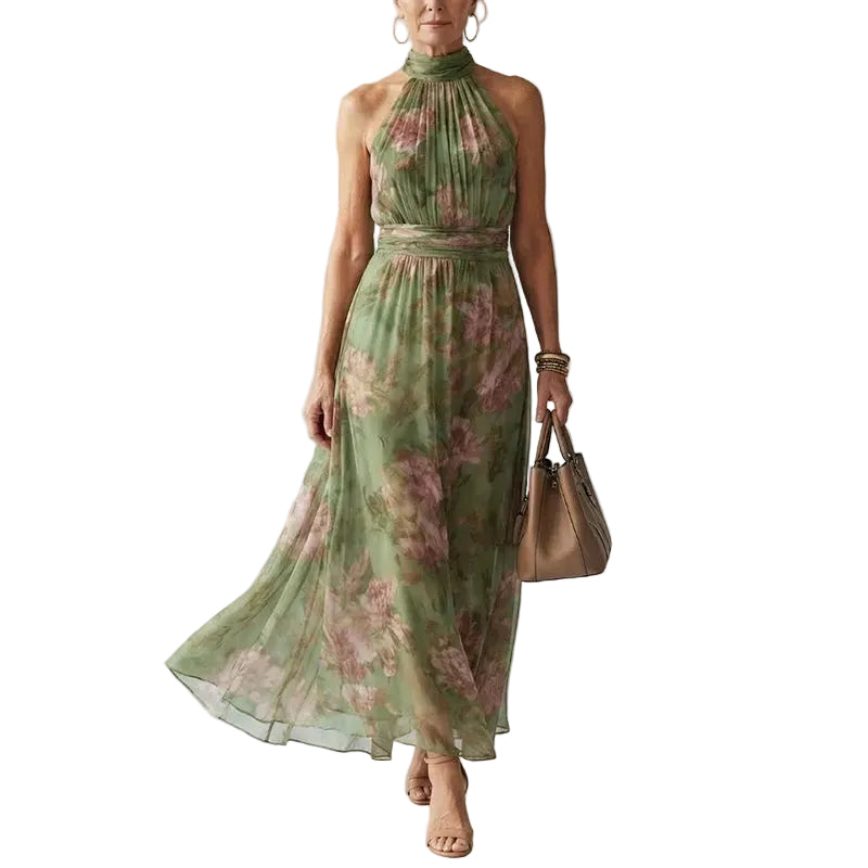 Lila | Floral Halter Midi Dress