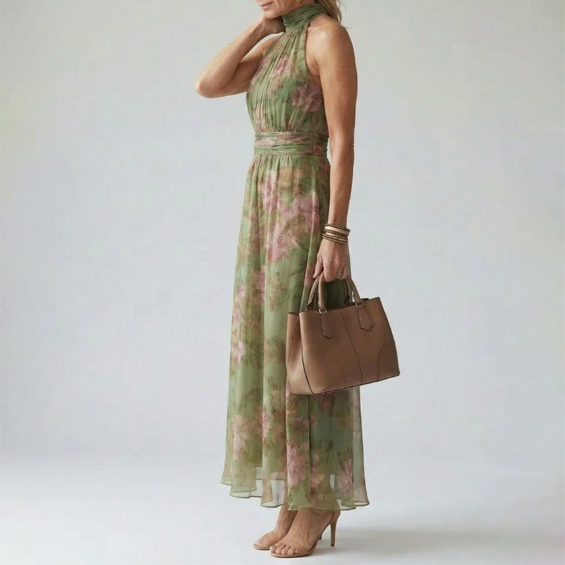 Lila | Floral Halter Midi Dress