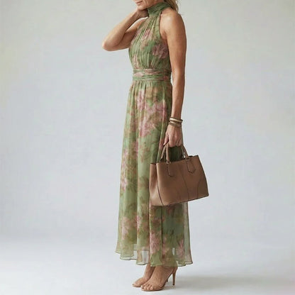 Lila | Floral Halter Midi Dress