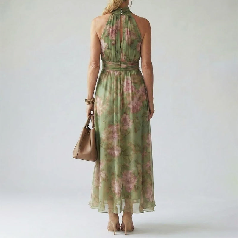 Lila | Floral Halter Midi Dress