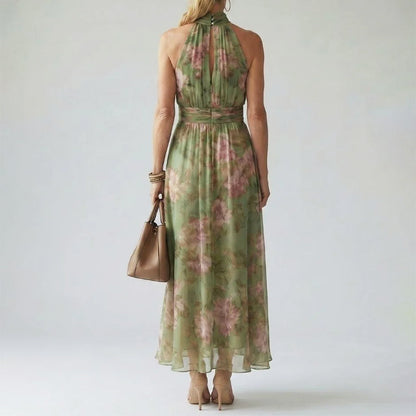 Lila | Floral Halter Midi Dress