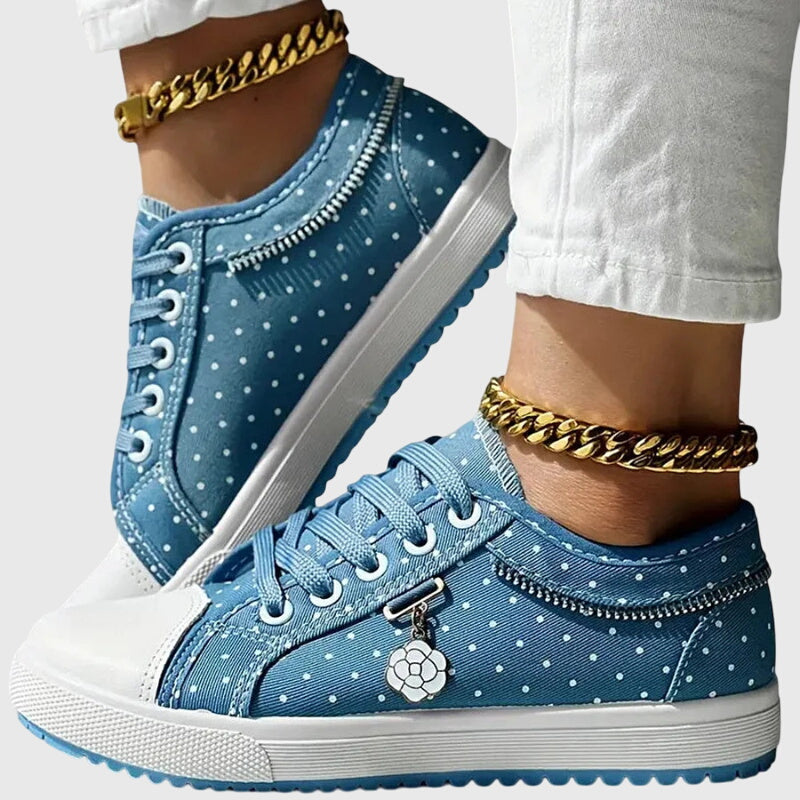 Lila | Floral Lace Mesh Panel Sneakers