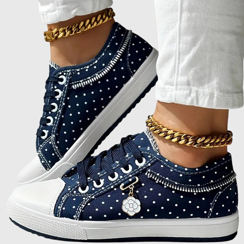 Lila | Floral Lace Mesh Panel Sneakers