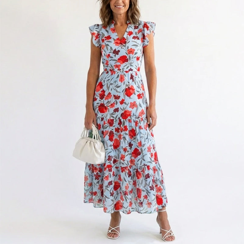 Isla | Floral Tiered Midi Dress