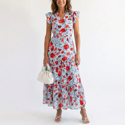 Isla | Floral Tiered Midi Dress