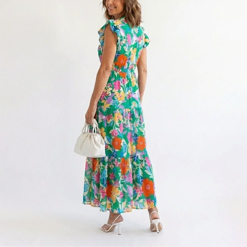 Isla | Floral Tiered Midi Dress
